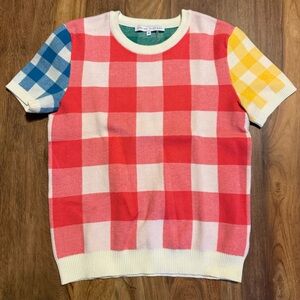 Vici Multicolor Checkered Women's Sweater